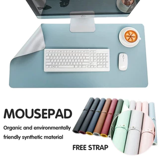 Duplo-Almofada De Escrivaninha De Couro PU Lateral , Teclado De mouse À Prova D