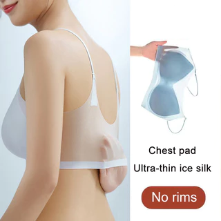 Soutien De Verão ultra-Fino De Mulher Com Tubo De Roupa Íntima De Seda Respirável E Emagrecimento De Gelo Reunido Sem Costura , Lindo Sutiã De Funda Traseira