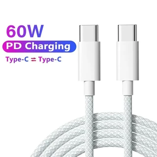 Cabo Original PD 60W USB C Para iPhone 15 Plus Pro Max iPad MacBook Linha De Carregamento Turbo