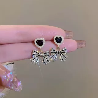 1 par amor pérola arco brincos High-End novo estilo na moda elegante nicho Design brincos