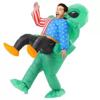 Traje De Extraterrestre Insuflável Adulto Explodir Espaço Engraçado Festa De Halloween Unisex Cosplay Space