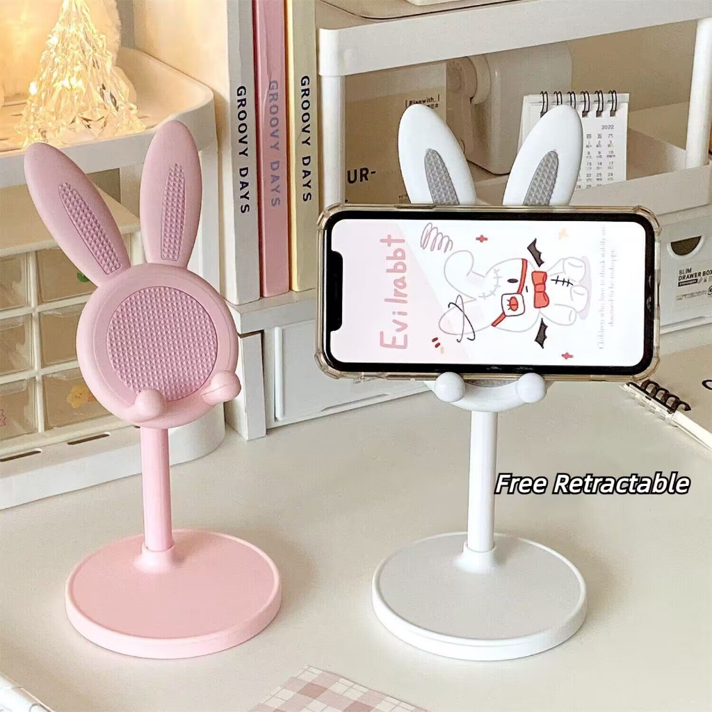 Suporte Ajustável Para Telefone De Coelho Portátil De Mesa De Desenho Animado Universal Selfie Live