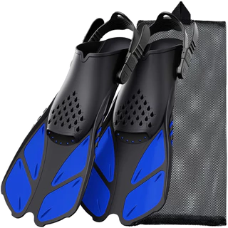 Fivelas Ajustáveis Snorkel Fins De Mergulho Com Flippers Silicone Curto Sapatos Salto Aberto Tamanho De Viagem Homens Adultos Mulheres
