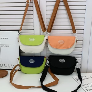 Moda Contraste Cor Casual Fivela Magnética Fivela Magnética de Ombro Fechada Bolsa Pequena Quadrada
