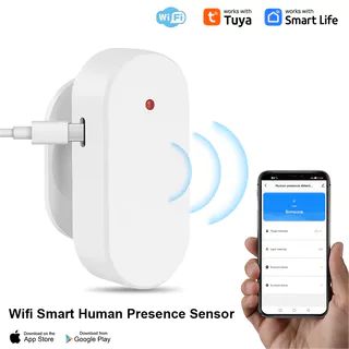 Tuya WiFi Detector de Corpo Humano WiFi Detector de Distância de Radar 24G Detecção Inteligente de Distância do Corpo Humano PIR Suporte do Sensor Home Assistant