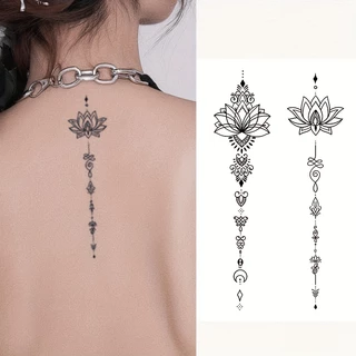 Pingente estrela lua, adesivo de tatuagem temporário, à prova d