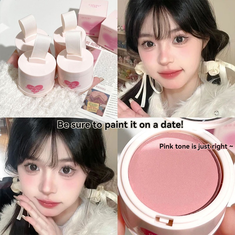 Blush Bêbado de Pêssego Pó Natural Mate para Contorno de Pêssego Pó de Expansão de Cor de Encolhimento de Pó Multi-