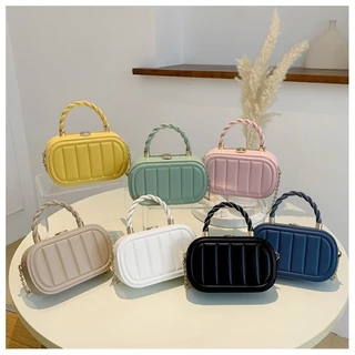 Caixa em Corrente Moldando Saco Quadrado Pequeno Saco Quadrado Feminino Saco Simples de Ombro Novo Estilo Bolsa Mensageiro