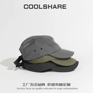 Street Wear Hong Kong Style Five-Piece Hat Chapéu de Cinco Peças Estilo Militar Boné de Rua Estilo Japonês Boné de Hip-Hop Fivela de Secagem Rápida de Baseball