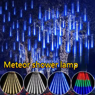 Chuveiro De Meteoros Luzes De Chuva 30CM/50CM Cachoeiras Luz De Cordas De Iluminação Para O Exterior Interior Halloween Natal