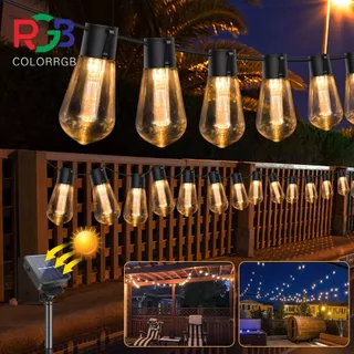 S14/G50 Luzes De Corda Solares Para Pátio Externo Globo De Fadas Decorativas Casa