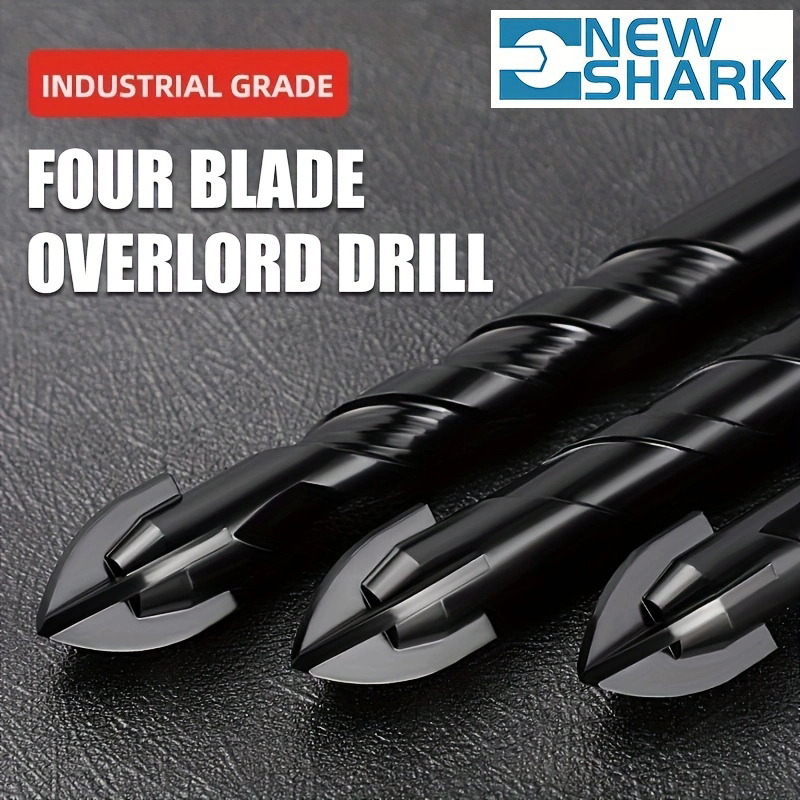 6Pcs/Set Broca De Telha Cruzada Bits Triangulares De Metal Com Haste Sextavada