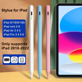 Caneta capacitiva ativa, com função de toque acidental Anti-palma, Display de energia adequado para iPad Pencil 2018-202