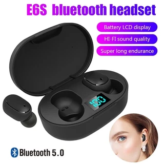 Novo E6S Fones De Ouvido bluetooth Sem Fio Fone Com Cancelamento Ruído Microfone Para Xiaomi Redmi
