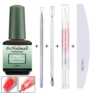 Conjunto Profissional De Removedor De Esmalte Em Gel De 5 Peças 1-5ml De Imersão Rápida , Suave , Sem Acetona-Fácil Apli