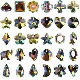Pingente De Cristal De Qualidade 10 Estilos Arco-Íris Multi-Elemento Coração Rosa Púrpura Floco De Neve Colar Pulseira Brincos Acessórios 20pcs