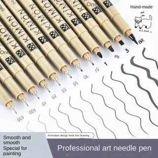 Caneta De Agulha Para Desenho De Estudante , Preta Multimodelo Escovação De Linha De Gancho , Arte De Material Escolar em Oferta na Shopee