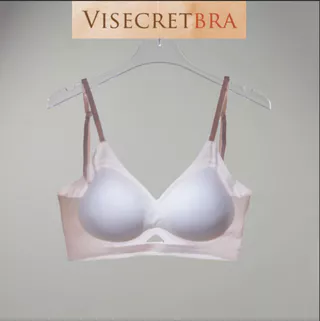 lingerie Sem Costura Cloud Para Mulheres , design Fino Com Peito Pequeno Reunido Em Uma Peça , Sensação nude , Copo Fixo