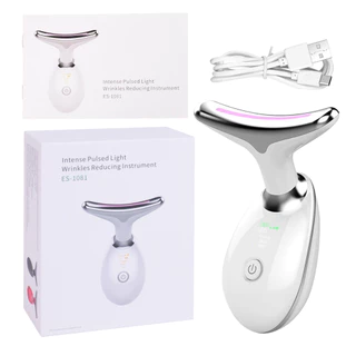 Massageador Facial Multifuncional À Base De Luz , Ferramenta Portátil De 3 Cores Para Cuidados Com A Pele
