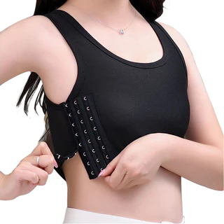Sutiã Esportivo Bandagem Peito Fichário Frontal Breasted Curto Respirável Pasta De Moleca Espartilho