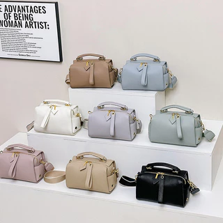1PC Advanced Luxury PU Leather Adjustable Shoulder Strap Multi Funcional Com Zíper Portátil Fechado Saco De Ombro Feminino De Cor Sólida , Adequado Para Reunir E Sair