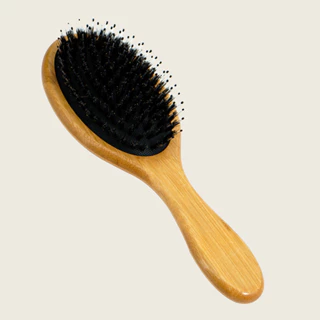 1 Escova De Cabelo Antiestática , Acalma O Couro Cabeludo E Reduz Frizz-Com Cabo De Madeira De Alta Qualidade