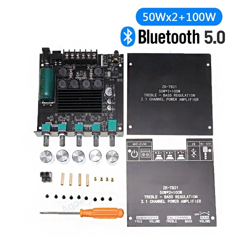 Placa Amplificadora Digital ZK-TB21 MT21 Para Canal Bluetooth 2.1 De Baixo Tom 5.0