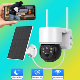 Câmera HD WiFi PTZ IP Solar Sem Fio Externa Bateria Embutida De Vigilância Por Vídeo Long Time Standby