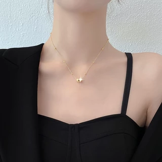 Moda Pêssego Coração Grânulo Corrente Pingente Colar Pulseira Tornozeleira Para Mulheres Festa De Natal Criativo Anivers