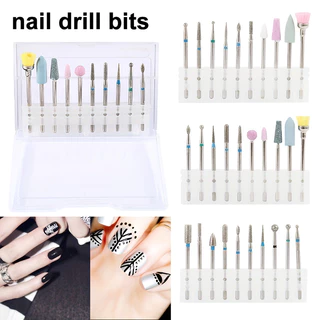 10 Pçs Carboneto Diamante Prego Brocas Fresas Para Manicure Pele Morta Pretreatment Ferramentas