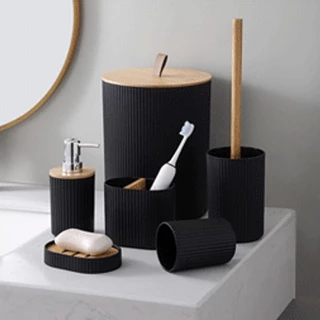 Conjunto De Banheiro Leve E Luxuoso De Bambu Madeira , Ferramentas De Limpeza Doméstico , Produtos De Higiene Pessoal ,