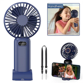Ventilador Portátil USB Vento Forte Silencioso 5 Velocidades Ajustável para Viagens Emergência Ao Ar Livre