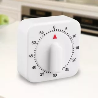 Cronômetro De Cozinha 60 Minutos Contagem Quadrada De Alarme De Cozimento Temporizador Do Sono Relógio Mecânico Reunião Escritório