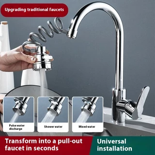 Atualizar Variável Puxar Pequena Torneira Três Atualização Extensão universal anti-Respingo Pressurizado Cozinha Banheir