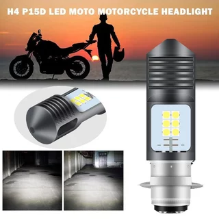 T19 Lâmpadas De Farol De Motocicleta H4 BA20D Led Motor P15D H6W Canbus Alto Feixe Baixo 2V 6000K Luzes De Nevoeiro
