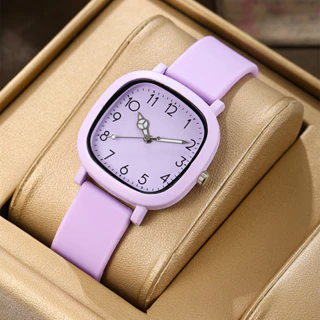 Atmosfera elegante All-Match Simples Moda Esportes Estilo Preppy Relógio de quartzo feminino, uso diário, Dia dos Namora