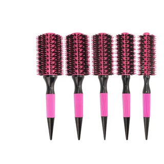 Kit Vem Com 5 Escovas De Cerdas Profissionais , Escova Profissional Para Barbearia , Ferramentas Cabelo , Pente De Rolo