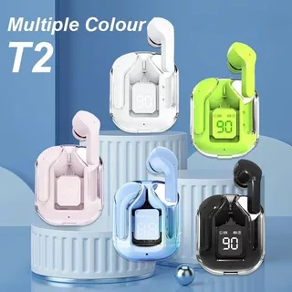 T2 TWS Fones De Ouvido Sem Fio LED Power Com Visor Digital Fone Som Estéreo Compatível Bluetooth 5.3 Para Xiaomi Lenovo