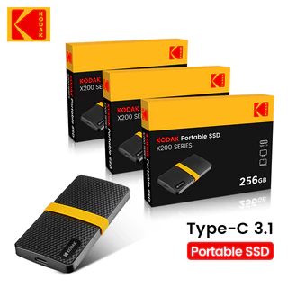 Kodak Portátil SSD Tipo C USB3.1 Unidade De Estado Sólido Externa Móvel PSSD 256GB 512GB 1TB 2TB Para Laptops Destops PS5 PS4 XBOX TV