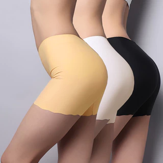 Conjunto de 3 peças Calças de segurança Soft Ice Silk Calças de segurança sem costura Cor sólida simples