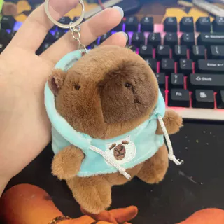 Brinquedo De Pelúcia Capibala , Moletom Com Capuz Cruzado Criativo , Pingente De Chaveiro , Bolsa De Presente Pequena ,