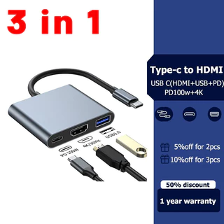 Adaptador De Carregamento USB c Para 4K HDMI 3.0 PD Tipo-HDTV Conecte O Computador pad Telefone TV