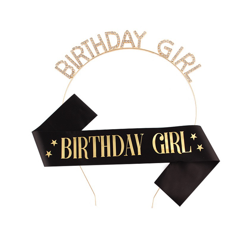 1pcs-2pcs Conjunto de Festa de Aniversário Conjunto de Etiqueta de Etiqueta de Fita de Cabeça Decoração de Ombro