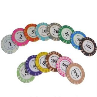 Fichas De Barro De 1000pcs 14g Crown Texas Hold