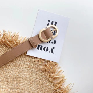 Cinto De Couro Feminino Para Calças De Jeans Cintura Com Fivela De Ouro Meninas Femininas