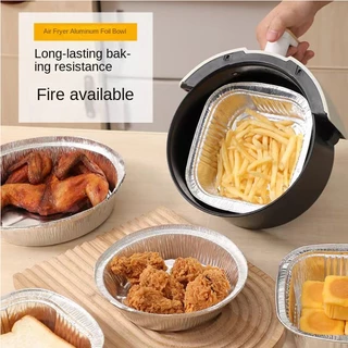 Caixa De Folha De Estanho , Fritadeira De Ar , Bandeja Especializada Tigela De Alumínio , Churrasco , Circular , Forno ,