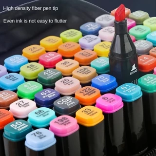1 Conjunto De Pacote De Marcadores , Cor Sensível Ao Toque , Aquarela Oleosa De Duas Cabeças Para Crianças
