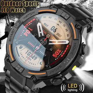 2024 Novo Relógio Esportivo Exterior Smartwatch Monitoramento Da Pressão Arterial LED Lanterna IP67 Bluetooth À Prova D