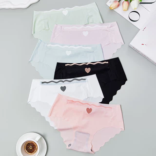 Cinvik Ice Silk Sem Traço De Seda Cuecas De Algodão Graphene Triângulo Cintura Média Roupa Íntima Feminina Summer Thin Girls'sólido Respirável
