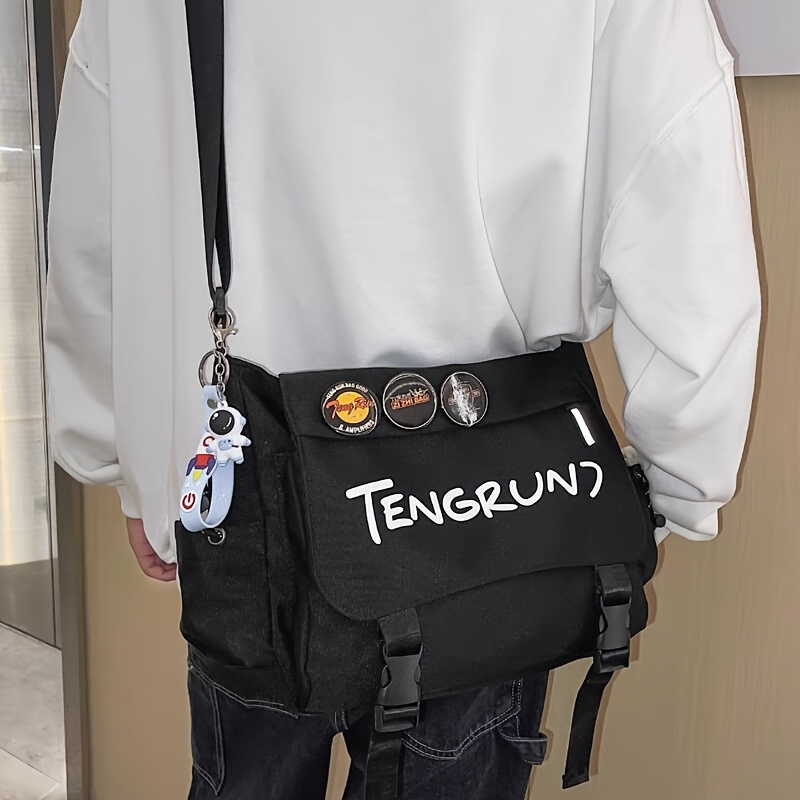 Bolsa para Mensageiros Homens em Estilo Japonês 2024 Novo Estilo Estudantes Universitários Estilo Bolsa para Mensageiros